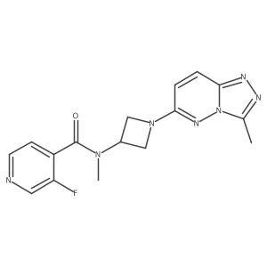 3-fluoro-N-methyl-N-(1-(3-methyl-[1,2,4]triazolo[4,3-b]pyridazin-6-yl)azetidin-3-yl)isonicotinamide结构式