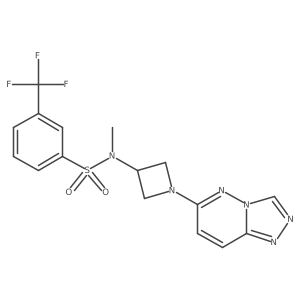 N-(1-([1,2,4]triazolo[4,3-b]pyridazin-6-yl)azetidin-3-yl)-N-methyl-3-(trifluoromethyl)benzenesulfonamide结构式