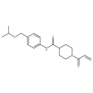 1-(prop-2-enoyl)-N-{4-[(propan-2-yloxy)methyl]phenyl}piperidine-4-carboxamide Structure