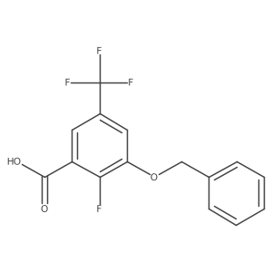 3-(Benzyloxy)-2-fluoro-5-(trifluoromethyl)benzoic acid结构式