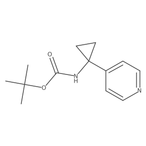 Tert-butyl (1-(pyridin-4-yl)cyclopropyl)carbamate结构式