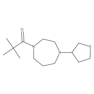 2,2-Dimethyl-1-[4-(thiolan-3-yl)-1,4-diazepan-1-yl]propan-1-one Structure