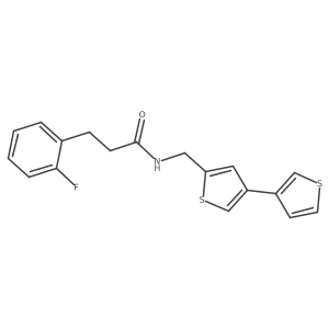 N-({[3,3'-bithiophene]-5-yl}methyl)-3-(2-fluorophenyl)propanamide Structure