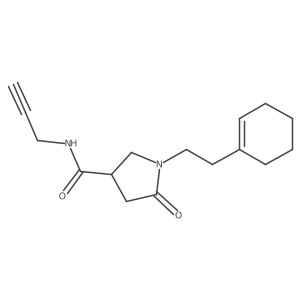 1-[2-(Cyclohexen-1-yl)ethyl]-5-oxo-N-prop-2-ynylpyrrolidine-3-carboxamide结构式