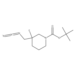 Tert-butyl 3-(azidomethyl)-3-fluoropiperidine-1-carboxylate结构式