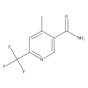 4-Methyl-6-(trifluoromethyl)-3-pyridinecarboxamide结构式