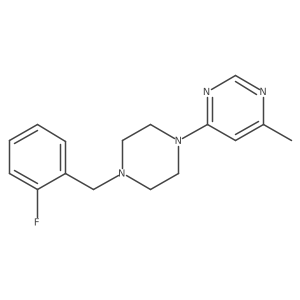 4-{4-[(2-Fluorophenyl)methyl]piperazin-1-yl}-6-methylpyrimidine结构式