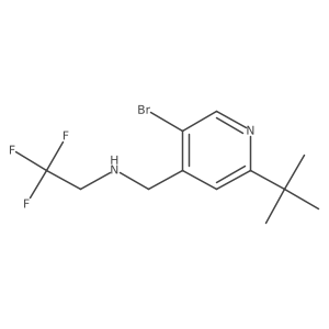 N-((5-Bromo-2-(tert-butyl)pyridin-4-yl)methyl)-2,2,2-trifluoroethanamine结构式