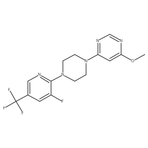 4-{4-[3-Fluoro-5-(trifluoromethyl)pyridin-2-yl]piperazin-1-yl}-6-methoxypyrimidine结构式