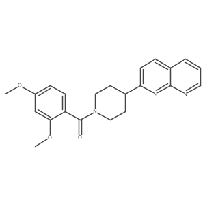 2-[1-(2,4-Dimethoxybenzoyl)piperidin-4-yl]-1,8-naphthyridine Structure