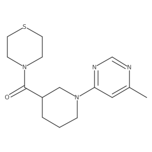 4-[1-(6-Methylpyrimidin-4-yl)piperidine-3-carbonyl]thiomorpholine结构式