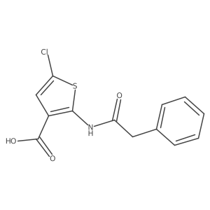 5-Chloro-2-(2-phenylacetamido)thiophene-3-carboxylic acid结构式