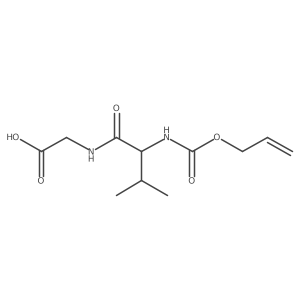 2-[(2S)-3-methyl-2-{[(prop-2-en-1-yloxy)carbonyl]amino}butanamido]acetic acid结构式