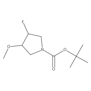 tert-butyl (3S,4S)-3-fluoro-4-methoxypyrrolidine-1-carboxylate结构式