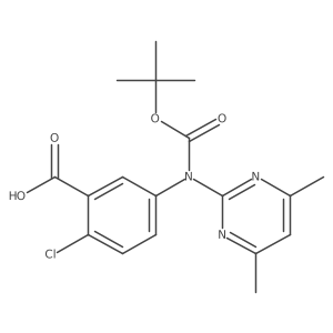 5-{[(Tert-butoxy)carbonyl](4,6-dimethylpyrimidin-2-yl)amino}-2-chlorobenzoic acid结构式