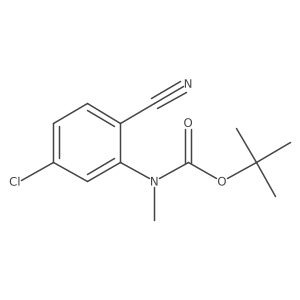 tert-butyl N-(5-chloro-2-cyanophenyl)-N-methylcarbamate Structure