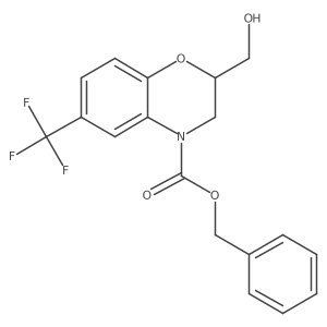 benzyl 2-(hydroxymethyl)-6-(trifluoromethyl)-3,4-dihydro-2H-1,4-benzoxazine-4-carboxylate结构式