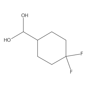 4,4-Difluorocyclohexanecarbaldehyde hydrate结构式