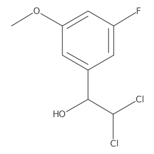 2,2-Dichloro-1-(3-fluoro-5-methoxyphenyl)ethanol结构式