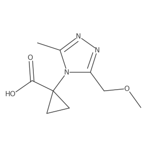 1-(3-(Methoxymethyl)-5-methyl-4H-1,2,4-triazol-4-yl)cyclopropane-1-carboxylic acid Structure