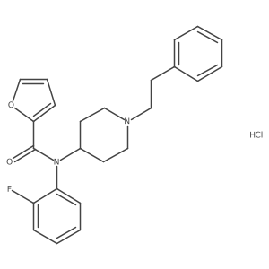 N-(2-fluorophenyl)-N-[1-(2-phenylethyl)-4-piperidinyl]-2-furancarboxamide,monohydrochloride Structure