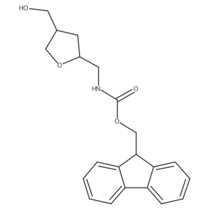 (9H-fluoren-9-yl)methyl N-{[4-(hydroxymethyl)oxolan-2-yl]methyl}carbamate结构式