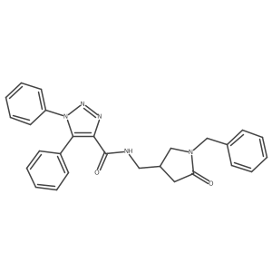 N-[(1-benzyl-5-oxopyrrolidin-3-yl)methyl]-1,5-diphenyl-1H-1,2,3-triazole-4-carboxamide Structure