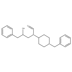 N-(1-benzylpiperidin-4-yl)-N-(2-hydroxy-3-phenylpropyl)formamide结构式