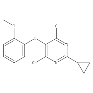 4,6-Dichloro-2-cyclopropyl-5-(o-methoxyphenoxy)-pyrimidine结构式