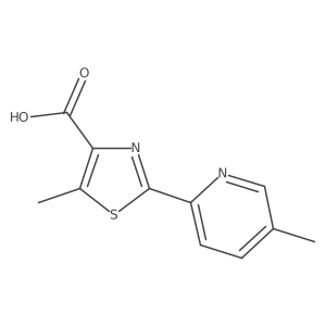 5-Methyl-2-(5-methyl-2-pyridinyl)-4-thiazolecarboxylic acid结构式