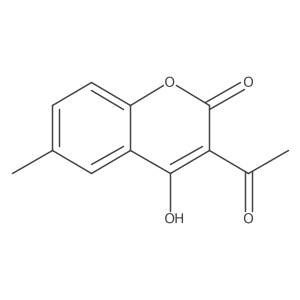 3-acetyl-4-hydroxy-6-methyl-2H-chromen-2-one结构式