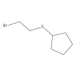 (2-Bromoethyl)(cyclopentyl)sulfane结构式