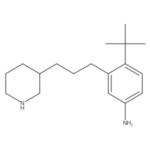 4-(Tert-butyl)-3-(3-piperidylpropyl)phenylamine结构式