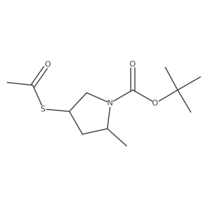 1,1-Dimethylethyl (2S,4R)-4-(acetylthio)-2-methyl-1-pyrrolidinecarboxylate Structure