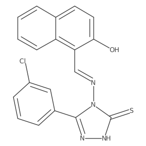 3-(3-Chlorophenyl)-4-(((2-hydroxynaphthalen-1-yl)methylene)amino)-1H-1,2,4-triazole-5(4H)-thione Structure