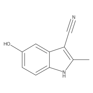5-Hydroxy-2-methyl-1h-indole-3-carbonitrile结构式