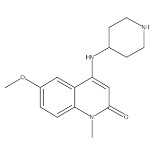 6-Methoxy-1-methyl-4-(piperidin-4-ylamino)-1H-quinolin-2-one结构式