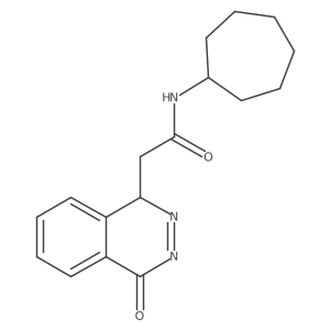 N-cycloheptyl-2-(4-oxo-1H-phthalazin-1-yl)acetamide结构式