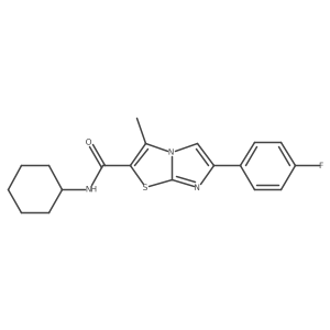 N-cyclohexyl-6-(4-fluorophenyl)-3-methylimidazo[2,1-b][1,3]thiazole-2-carboxamide结构式