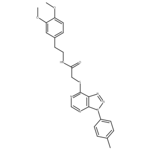 N-(3,4-dimethoxyphenethyl)-2-((3-(p-tolyl)-3H-[1,2,3]triazolo[4,5-d]pyrimidin-7-yl)thio)acetamide Structure
