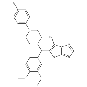 5-[(3,4-Dimethoxyphenyl)[4-(4-fluorophenyl)piperazin-1-yl]methyl]-[1,2,4]triazolo[3,2-b][1,3]thiazol-6-ol结构式