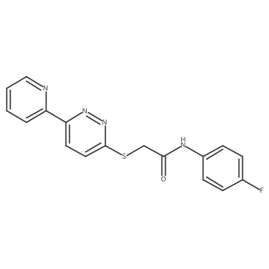 N-(4-fluorophenyl)-2-[(6-pyridin-2-ylpyridazin-3-yl)thio]acetamide Structure