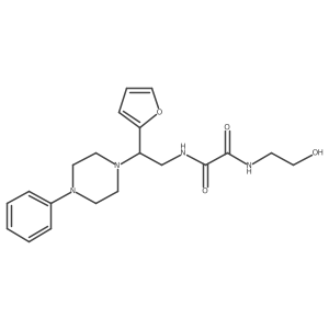 N1-(2-(furan-2-yl)-2-(4-phenylpiperazin-1-yl)ethyl)-N2-(2-hydroxyethyl)oxalamide结构式