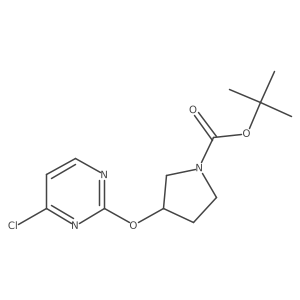 tert-Butyl 3-((4-chloropyrimidin-2-yl)oxy)pyrrolidine-1-carboxylate Structure