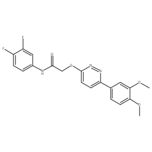 N-(3,4-difluorophenyl)-2-((6-(3,4-dimethoxyphenyl)pyridazin-3-yl)thio)acetamide结构式