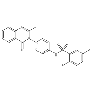 2,5-difluoro-N-[4-(2-methyl-4-oxo-3,4-dihydroquinazolin-3-yl)phenyl]benzene-1-sulfonamide结构式