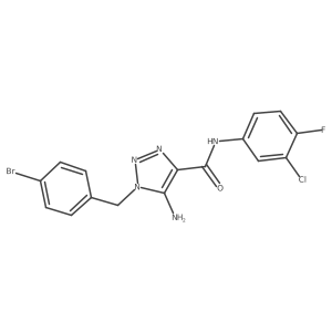5-amino-1-(4-bromobenzyl)-N-(3-chloro-4-fluorophenyl)-1H-1,2,3-triazole-4-carboxamide Structure