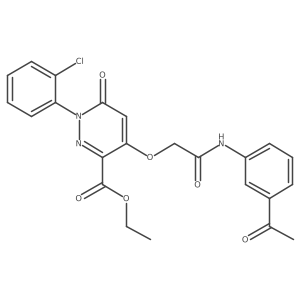 Ethyl 4-(2-((3-acetylphenyl)amino)-2-oxoethoxy)-1-(2-chlorophenyl)-6-oxo-1,6-dihydropyridazine-3-carboxylate Structure
