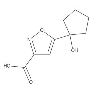 5-(1-Hydroxycyclopentyl)isoxazole-3-carboxylic acid结构式