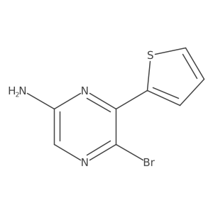 5-Bromo-6-(2-thienyl)-2-pyrazinamine结构式